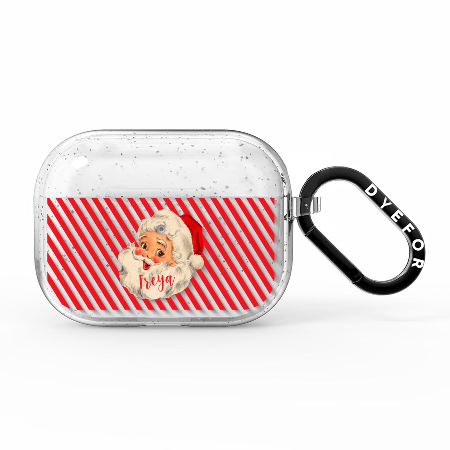 Vintage Santa Personalised AirPods Pro Glitter Case
