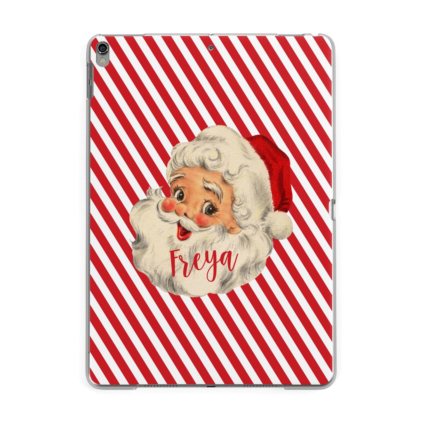 Vintage Santa Personalised Apple iPad Grey Case