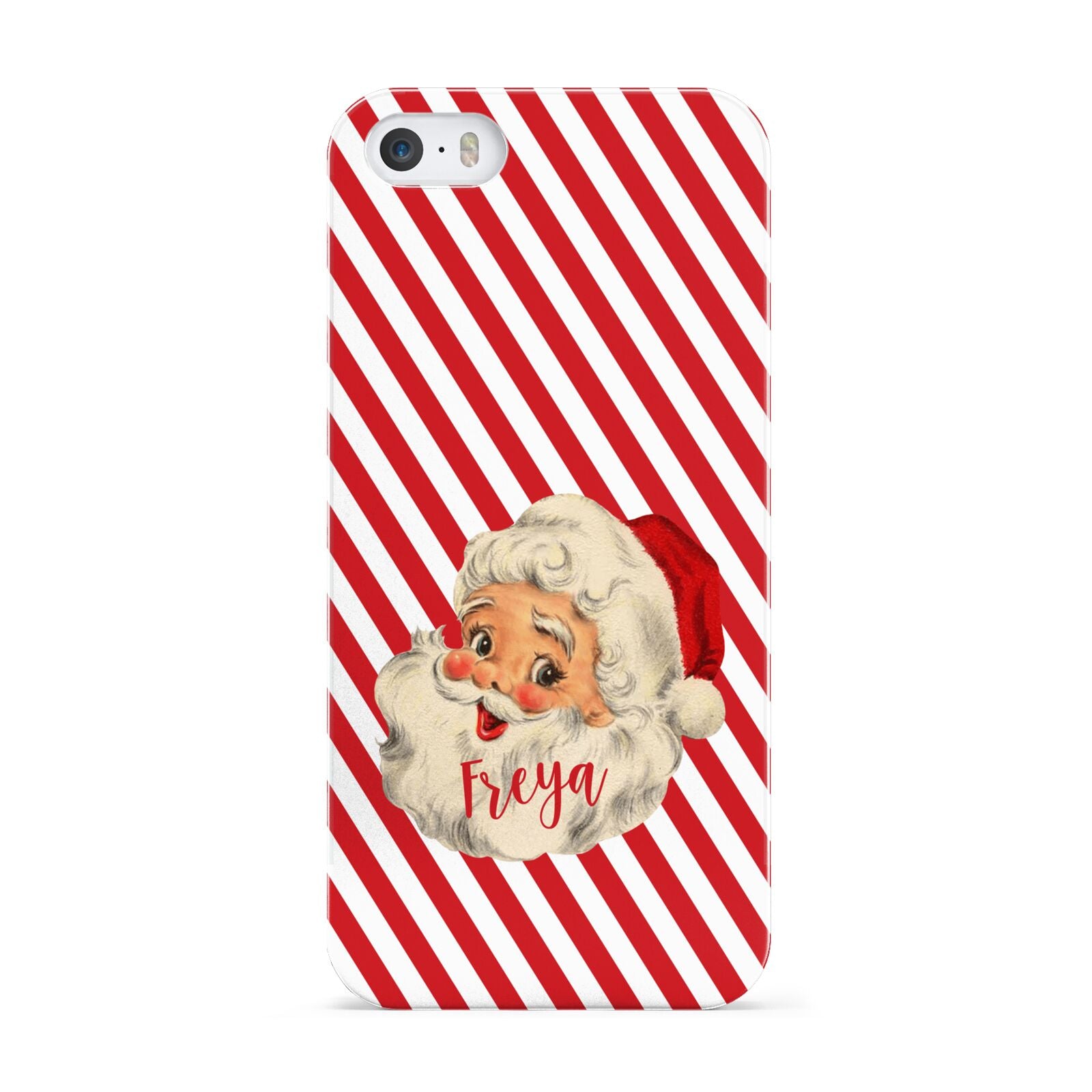 Vintage Santa Personalised Apple iPhone 5 Case
