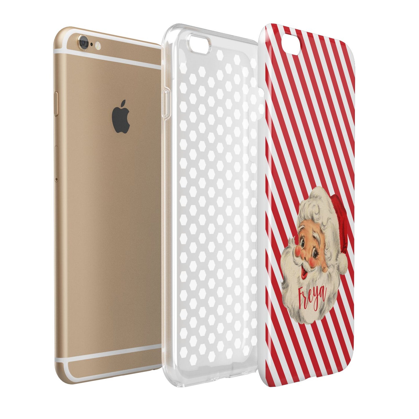 Vintage Santa Personalised Apple iPhone 6 Plus 3D Tough Case Expand Detail Image