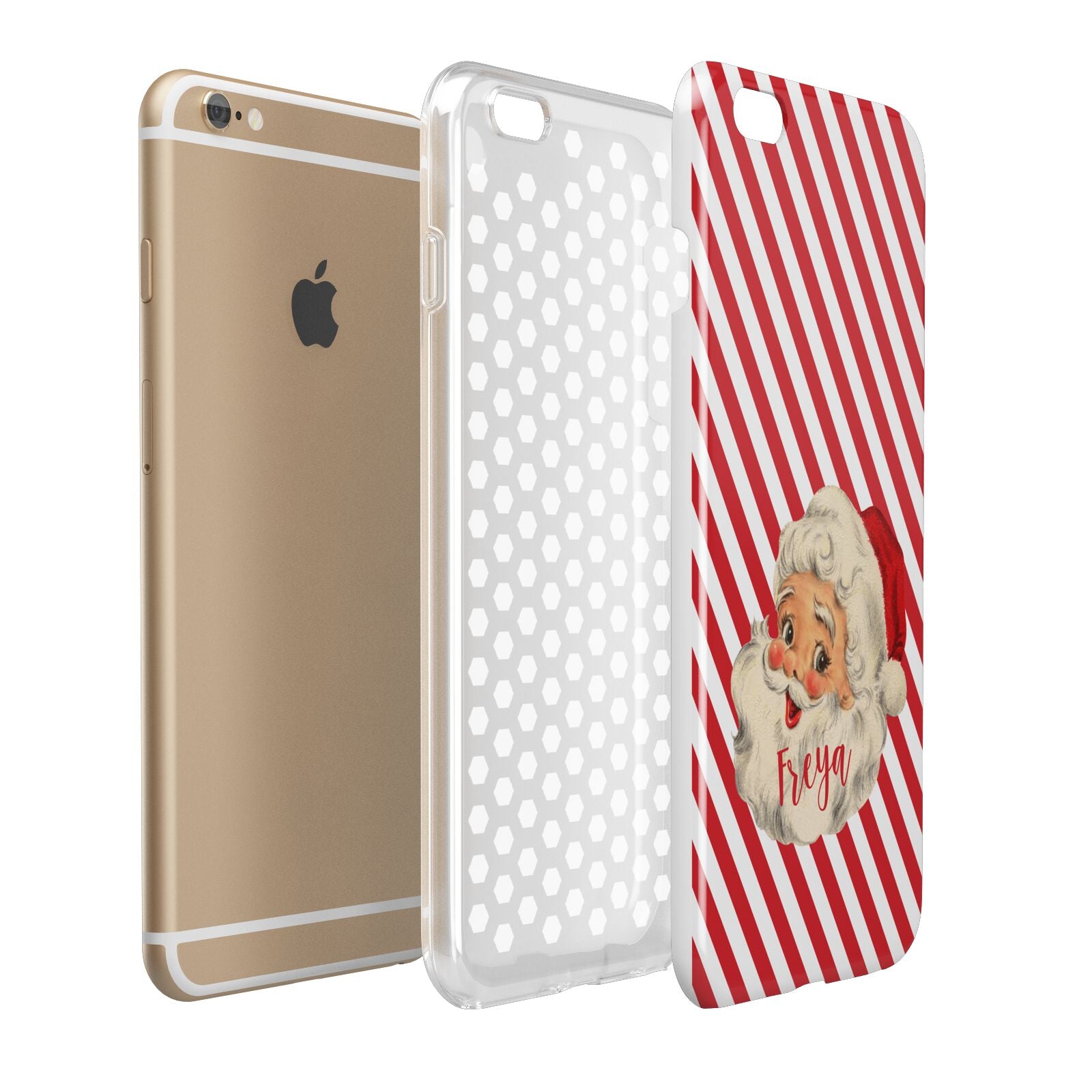Vintage Santa Personalised Apple iPhone 6 Plus 3D Tough Case Expand Detail Image