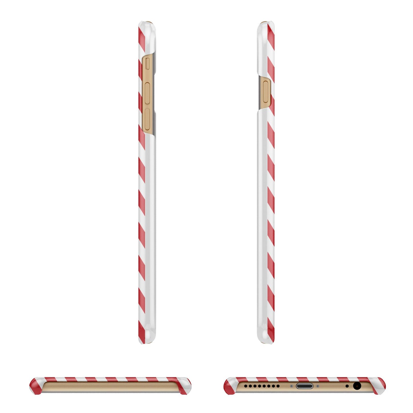 Vintage Santa Personalised Apple iPhone 6 Plus 3D Wrap Snap Case Angled Images