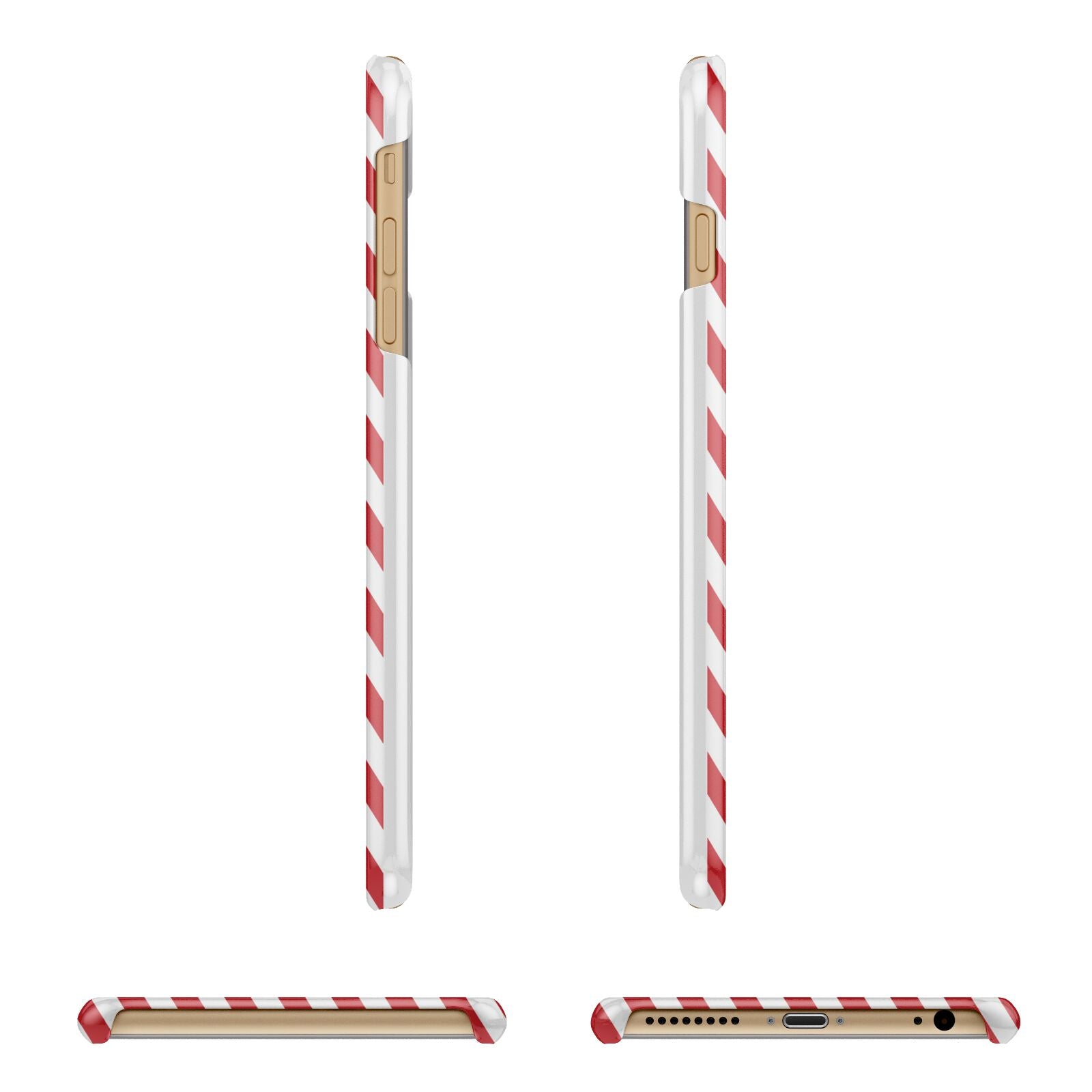 Vintage Santa Personalised Apple iPhone 6 Plus 3D Wrap Snap Case Angled Images