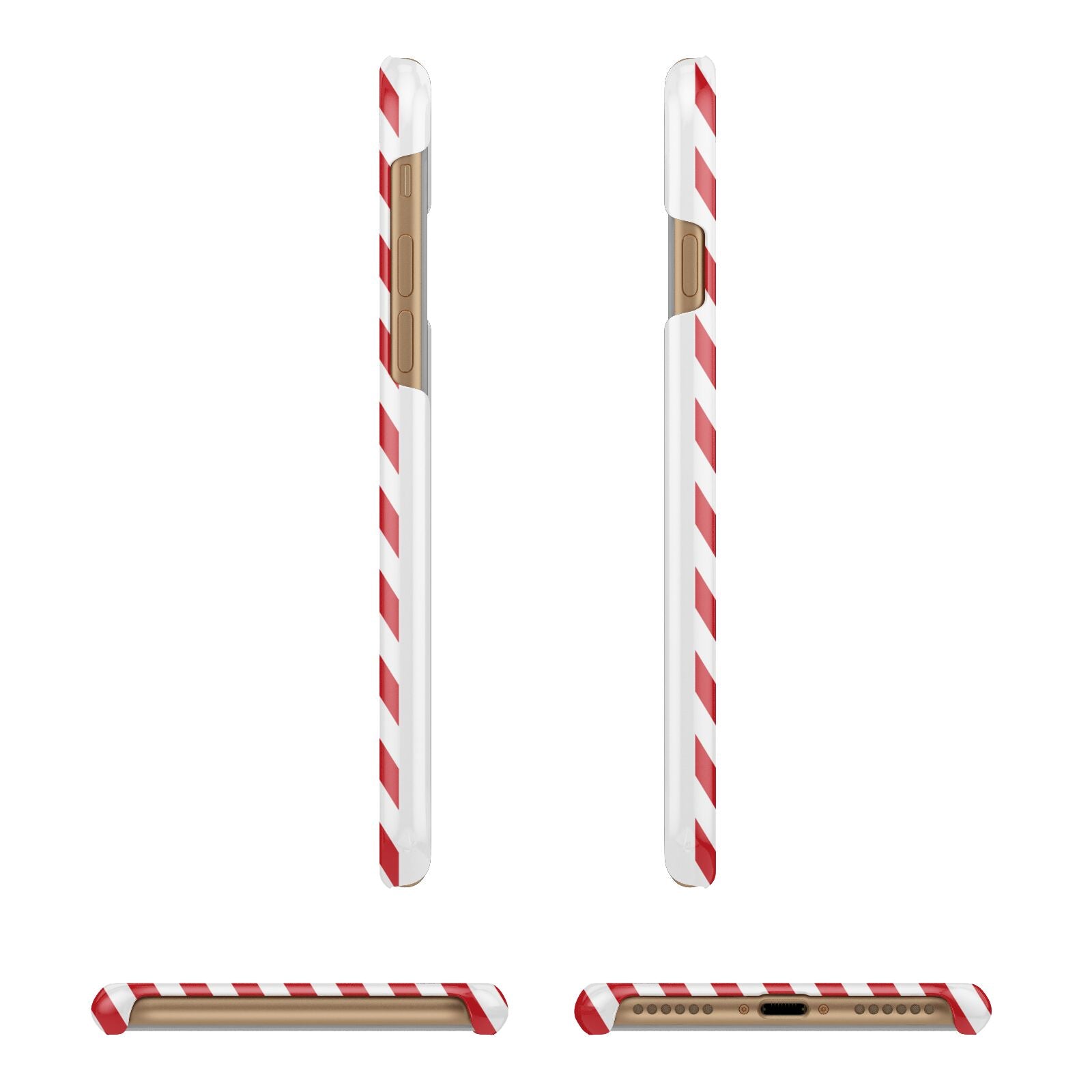 Vintage Santa Personalised Apple iPhone 7 8 3D Wrap Snap Case Angled Images