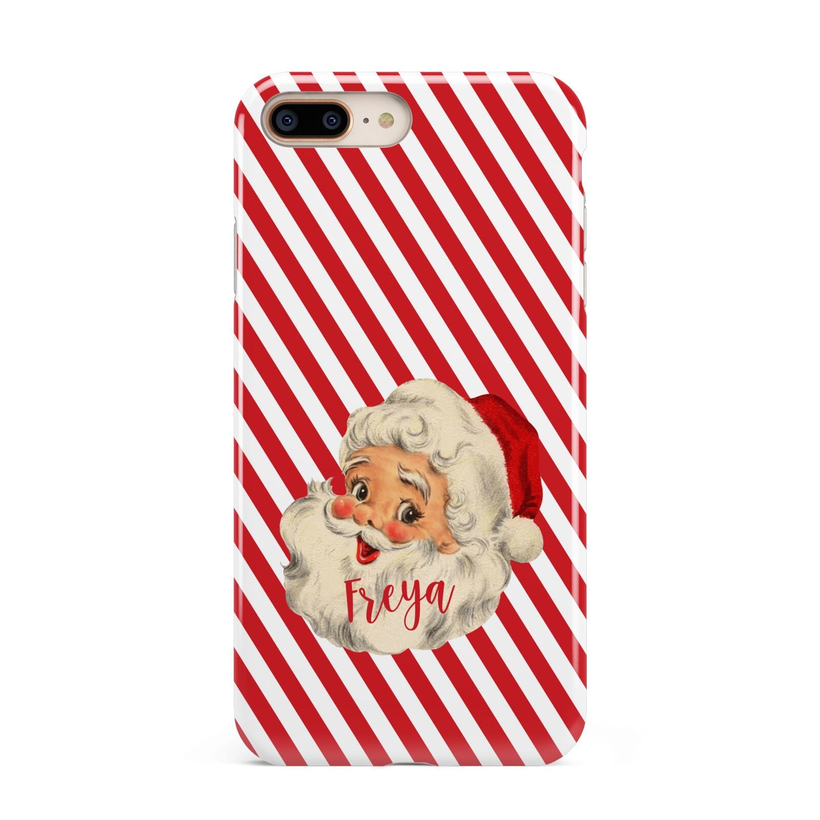 Vintage Santa Personalised Apple iPhone 7 8 Plus 3D Tough Case