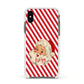 Vintage Santa Personalised Apple iPhone Xs Impact Case White Edge on Black Phone