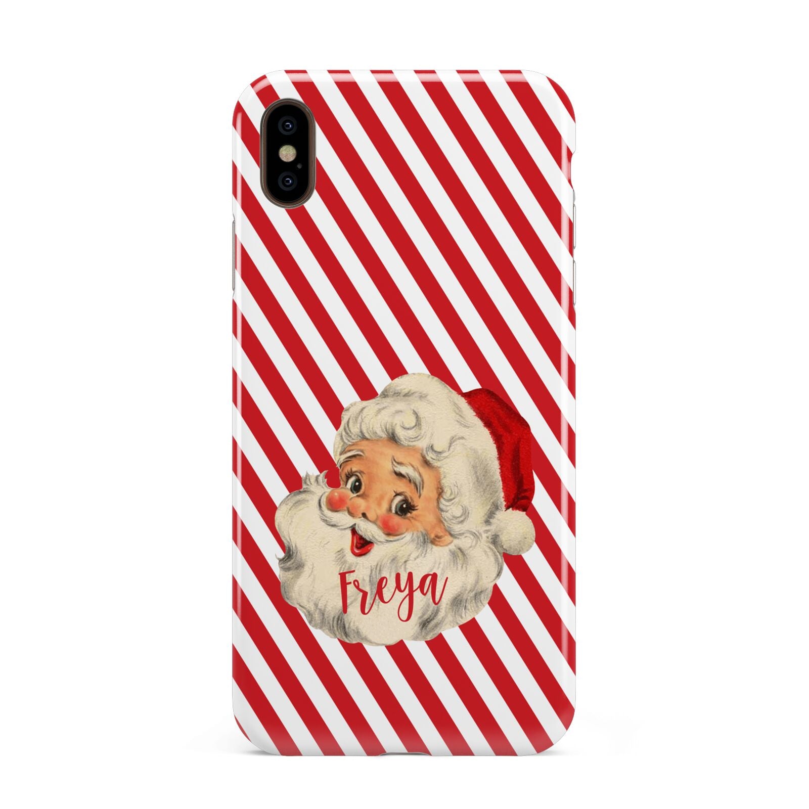 Vintage Santa Personalised Apple iPhone Xs Max 3D Tough Case
