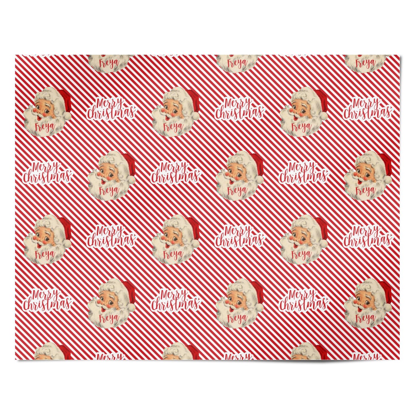 Vintage Santa Personalised Personalised Wrapping Paper Alternative