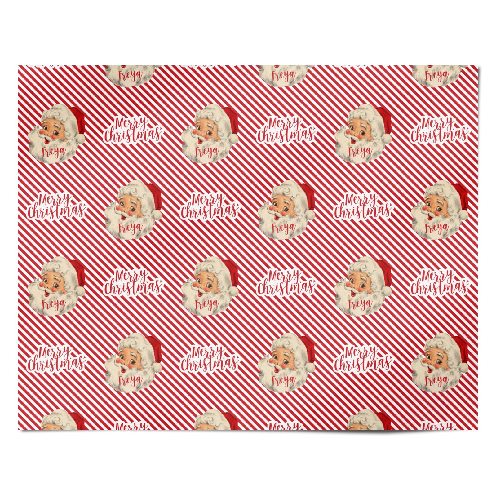 Vintage Santa Personalised Personalised Wrapping Paper Alternative
