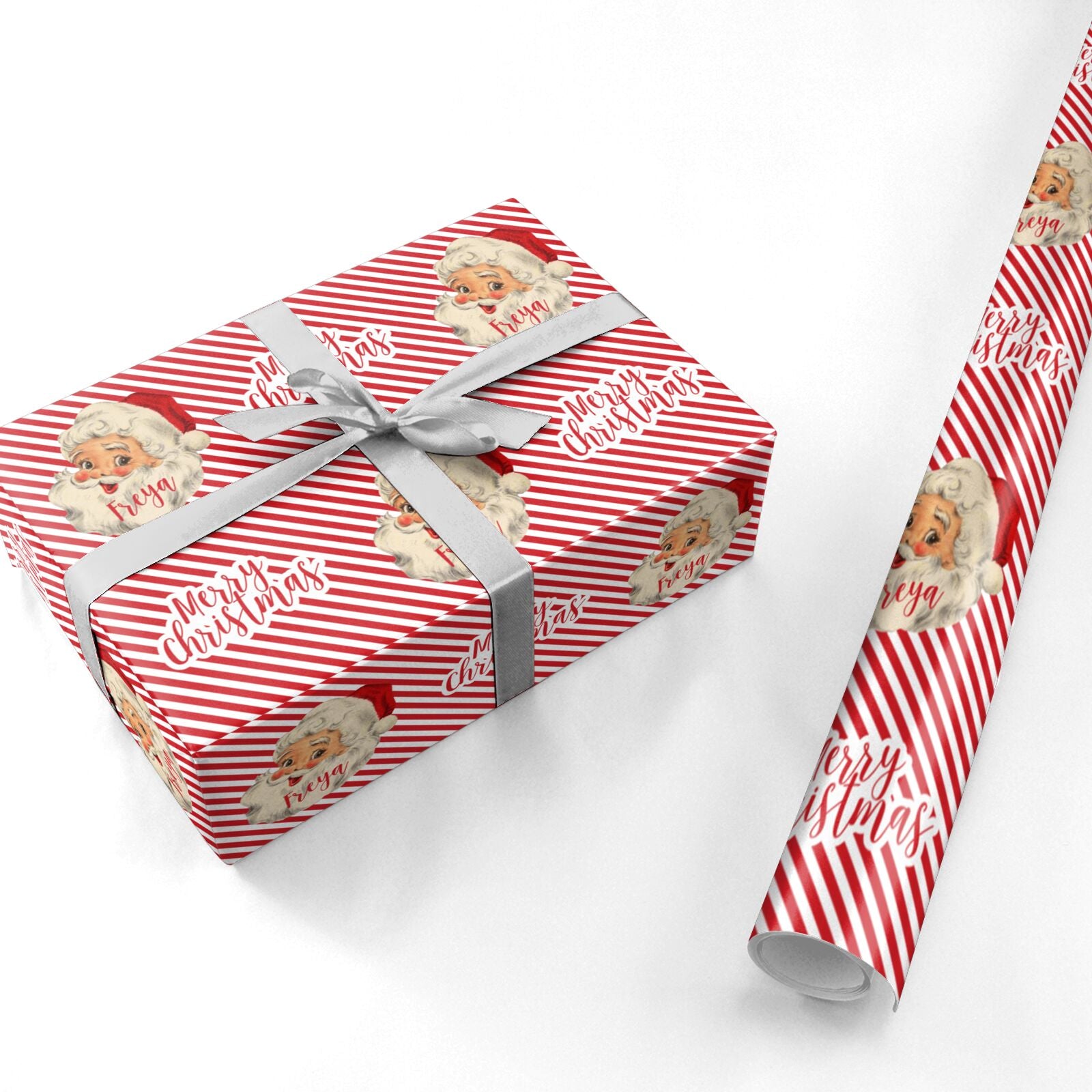 Vintage Santa Personalised Personalised Wrapping Paper