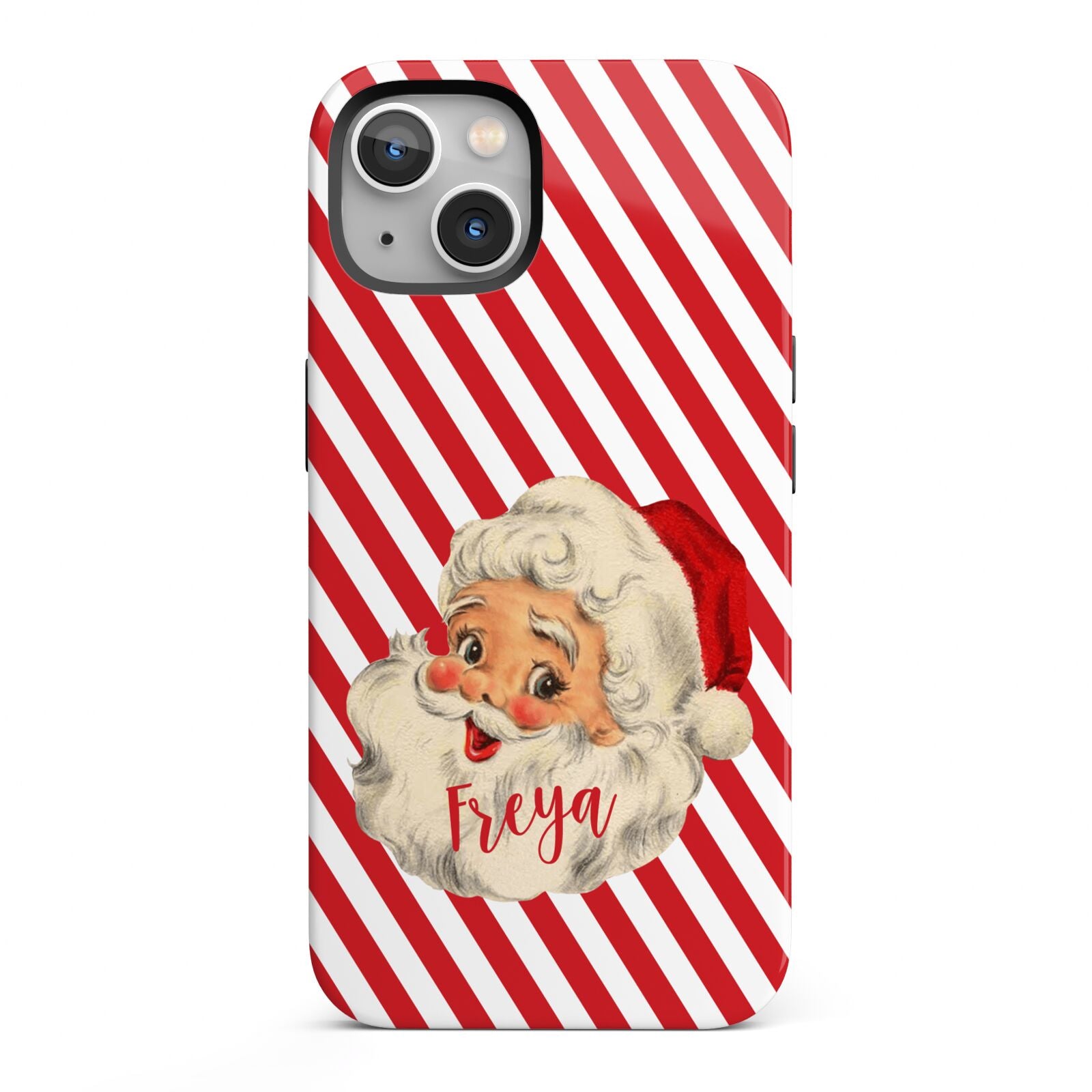Vintage Santa Personalised iPhone 13 Full Wrap 3D Tough Case
