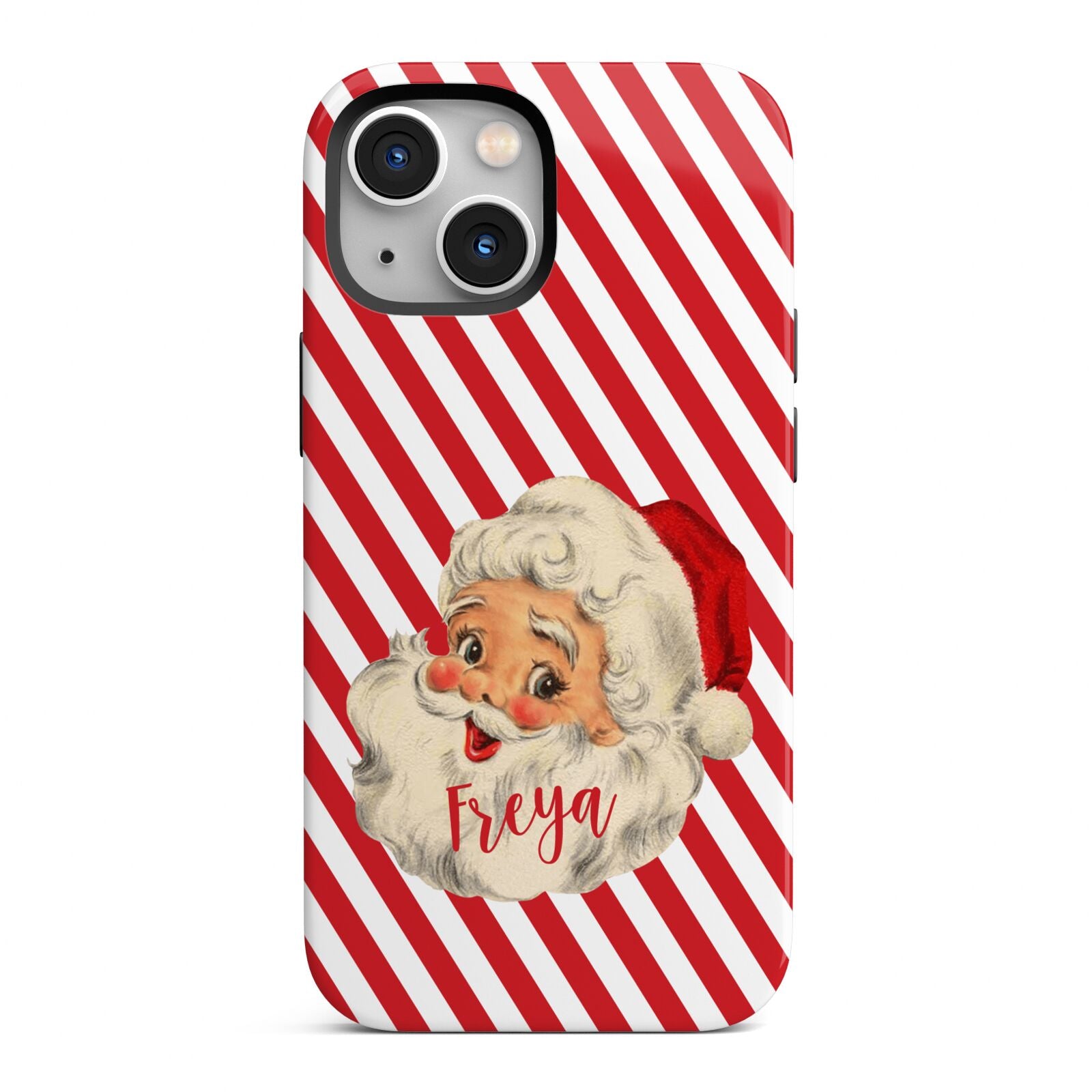 Vintage Santa Personalised iPhone 13 Mini Full Wrap 3D Tough Case