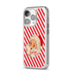 Vintage Santa Personalised iPhone 14 Pro Clear Tough Case Silver Angled Image