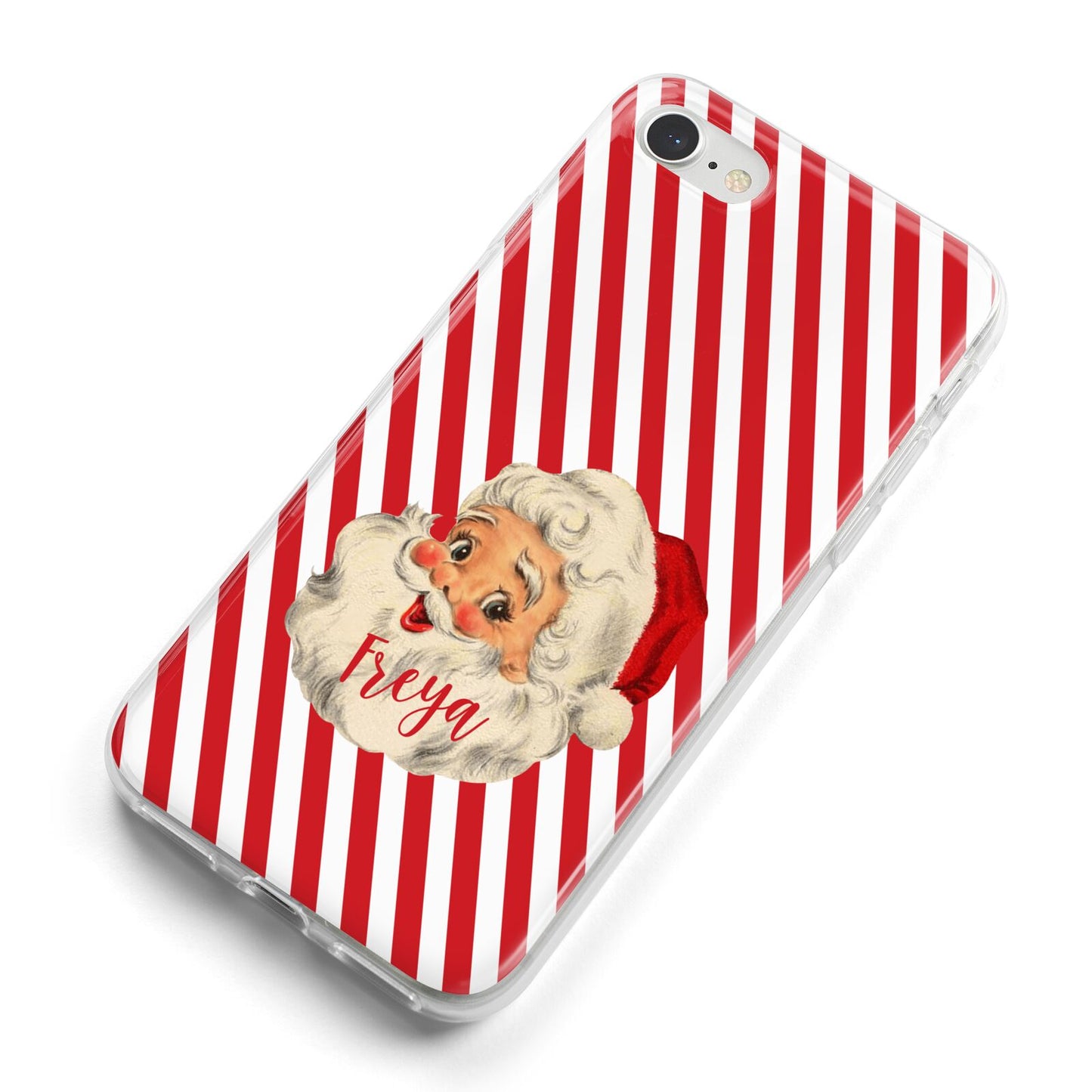 Vintage Santa Personalised iPhone 8 Bumper Case on Silver iPhone Alternative Image