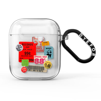Vintage Stickers AirPods Clear Case
