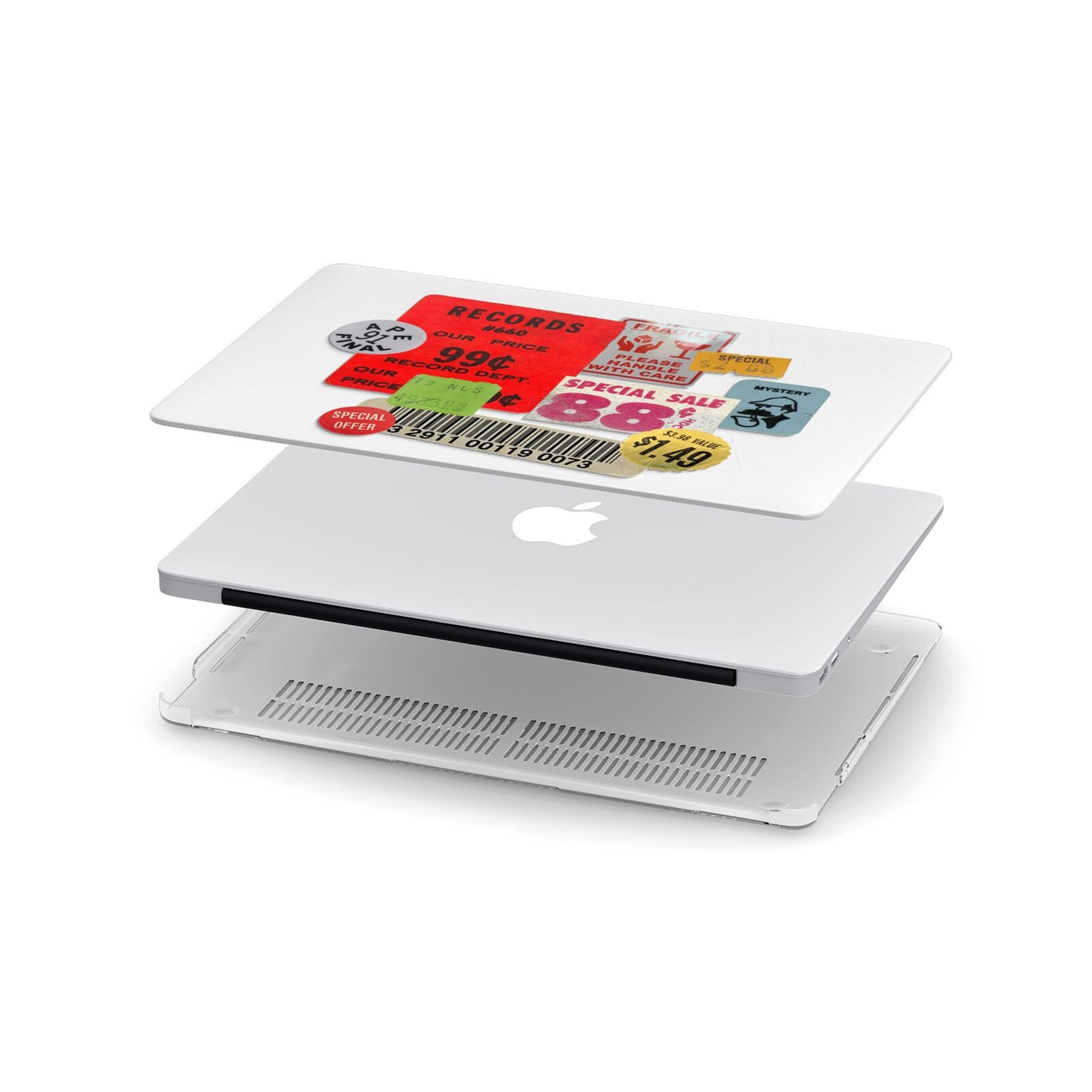 Vintage Stickers Apple MacBook Case in Detail