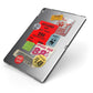 Vintage Stickers Apple iPad Case on Grey iPad Side View