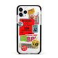 Vintage Stickers Apple iPhone 11 Pro in Silver with Black Impact Case