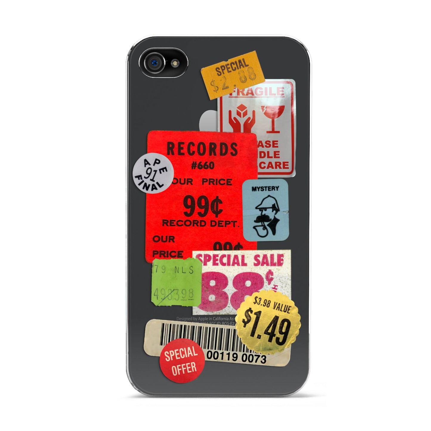 Vintage Stickers Apple iPhone 4s Case