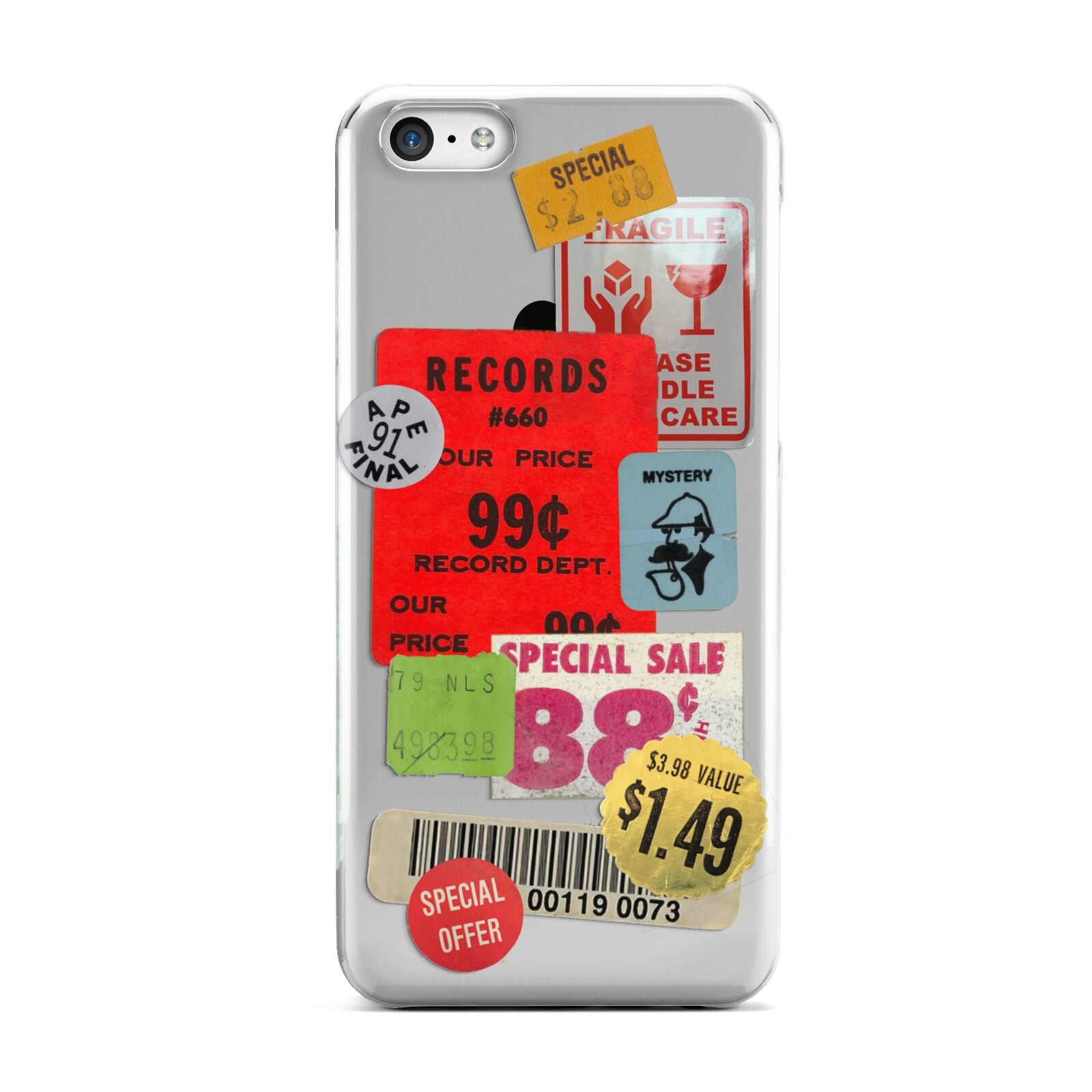 Vintage Stickers Apple iPhone 5c Case