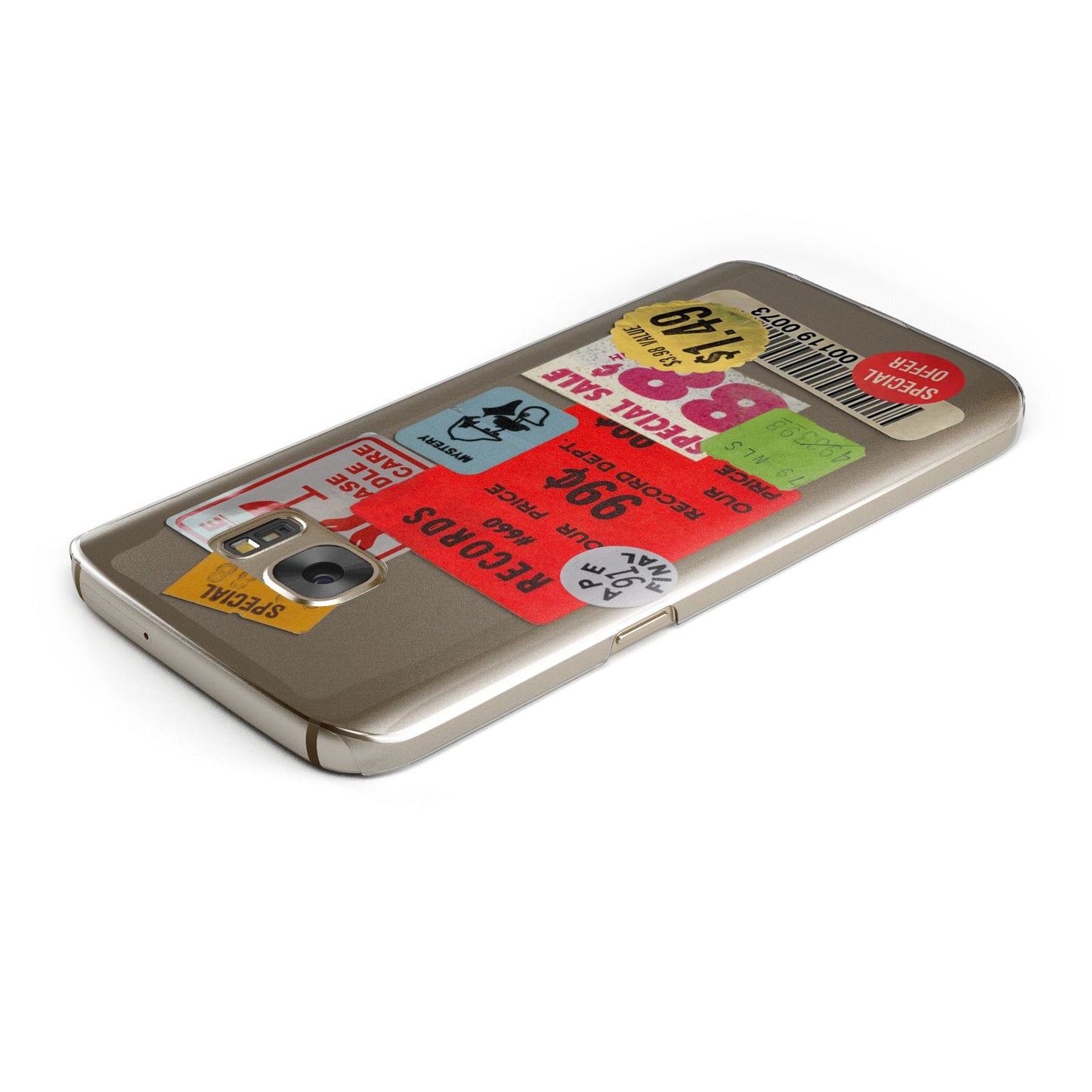 Vintage Stickers Samsung Galaxy Case Top Cutout