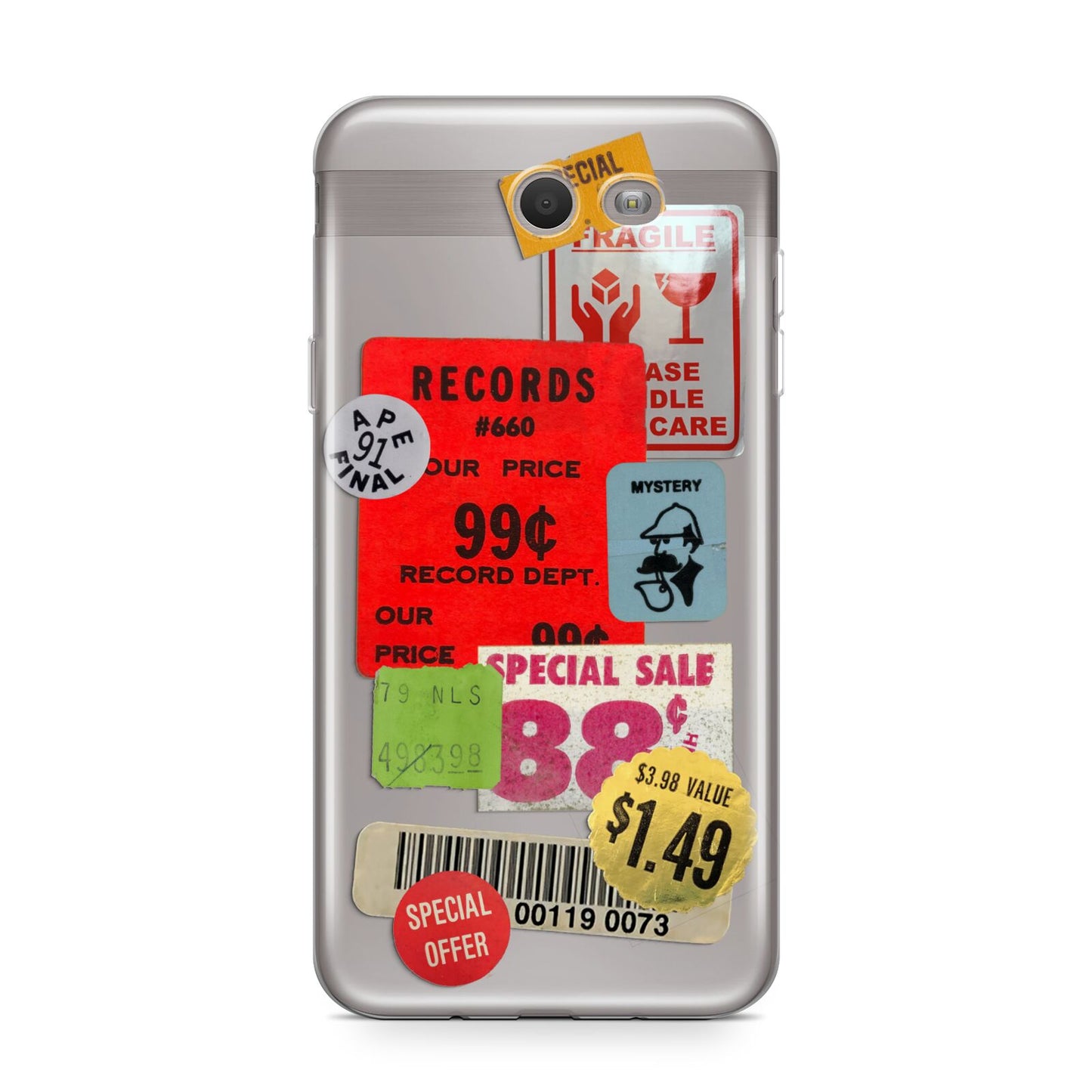 Vintage Stickers Samsung Galaxy J7 2017 Case