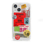 Vintage Stickers iPhone 13 Mini Clear Bumper Case