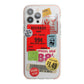 Vintage Stickers iPhone 13 Pro Max TPU Impact Case with Pink Edges