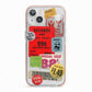 Vintage Stickers iPhone 13 TPU Impact Case with Pink Edges