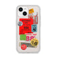 Vintage Stickers iPhone 14 Clear Tough Case Starlight