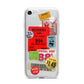 Vintage Stickers iPhone 7 Bumper Case on Silver iPhone