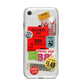 Vintage Stickers iPhone 8 Bumper Case on Silver iPhone
