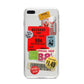Vintage Stickers iPhone 8 Plus Bumper Case on Silver iPhone