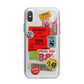 Vintage Stickers iPhone X Bumper Case on Silver iPhone Alternative Image 1