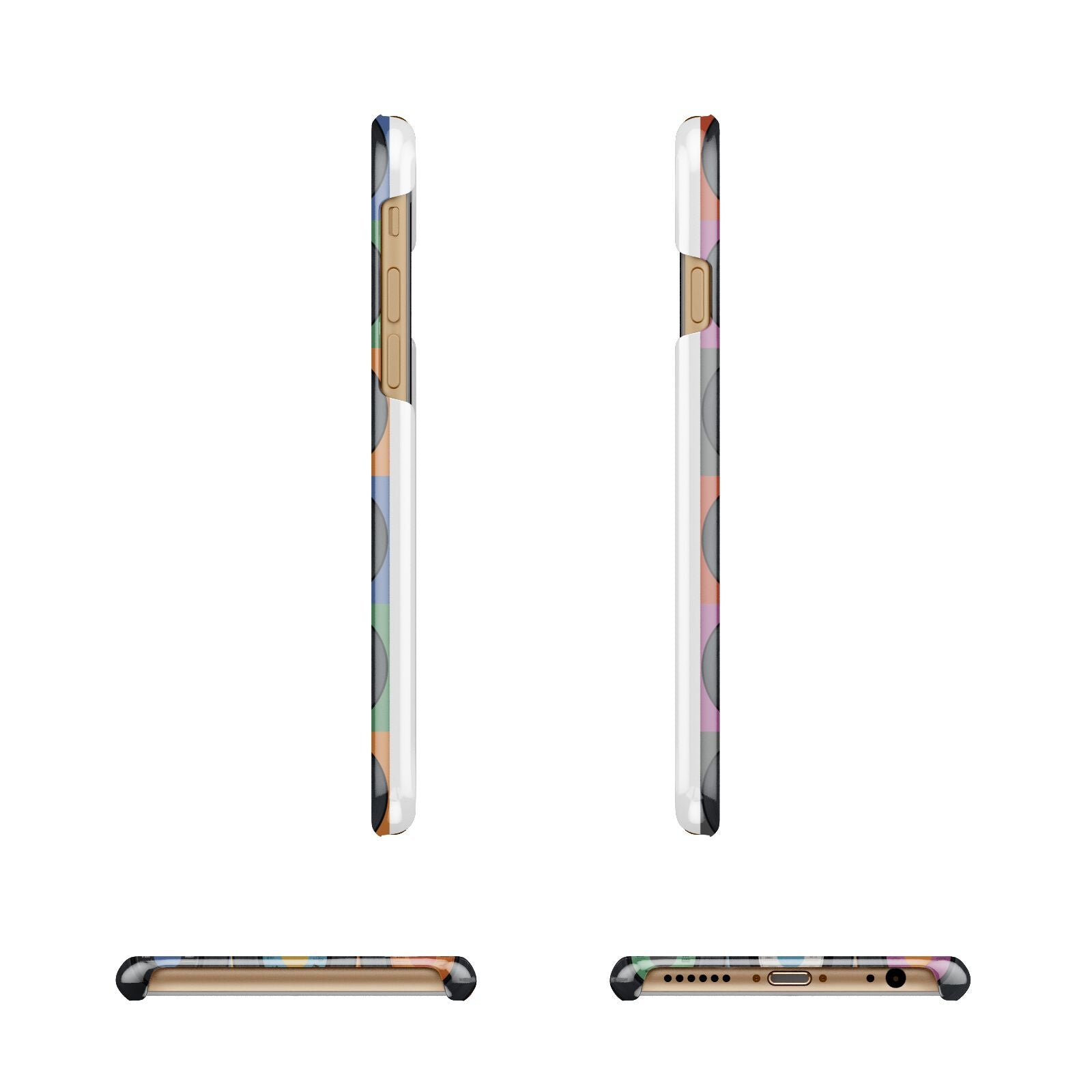 Vinyl Record Apple iPhone 6 3D Wrap Snap Case Angled Images