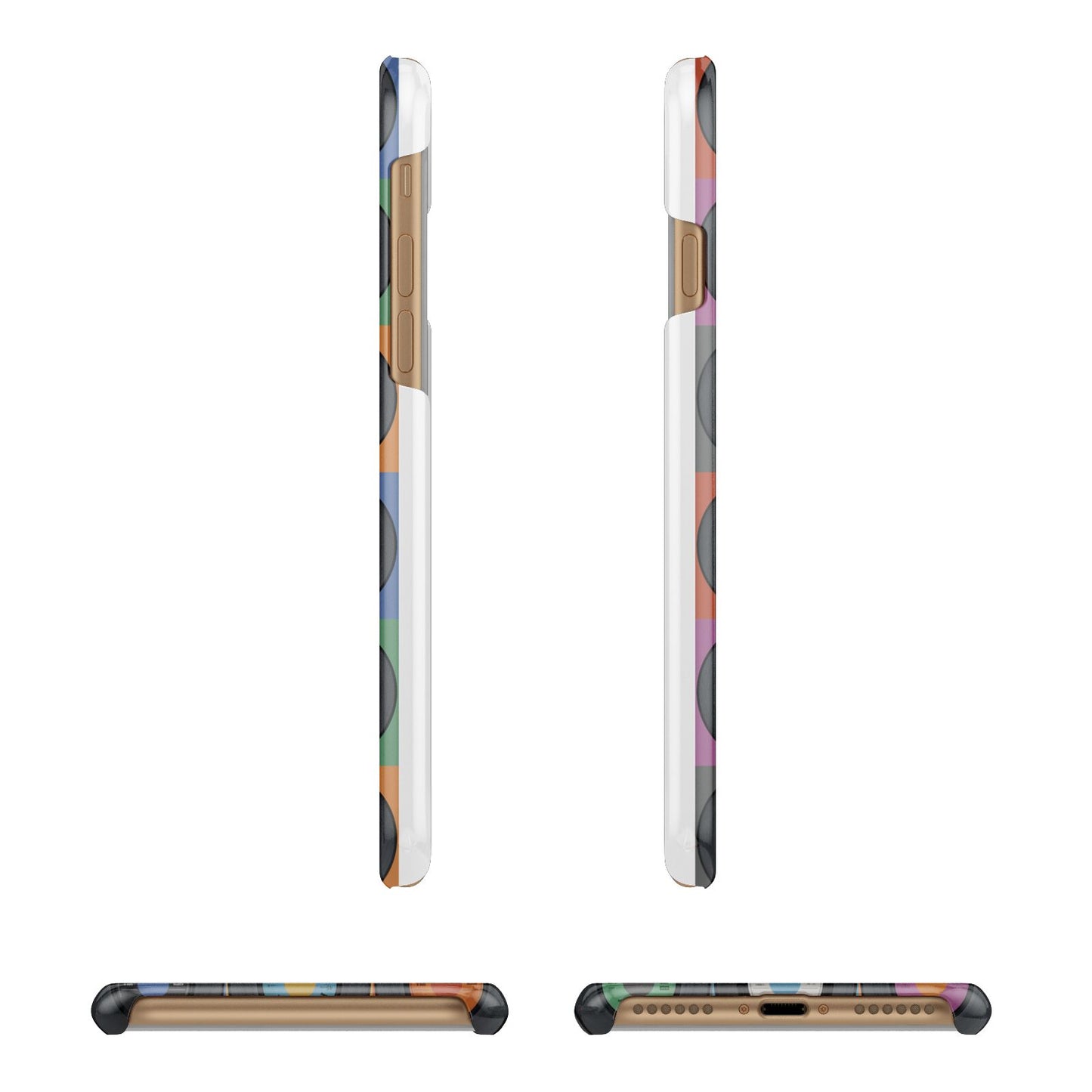 Vinyl Record Apple iPhone 7 8 3D Wrap Snap Case Angled Images