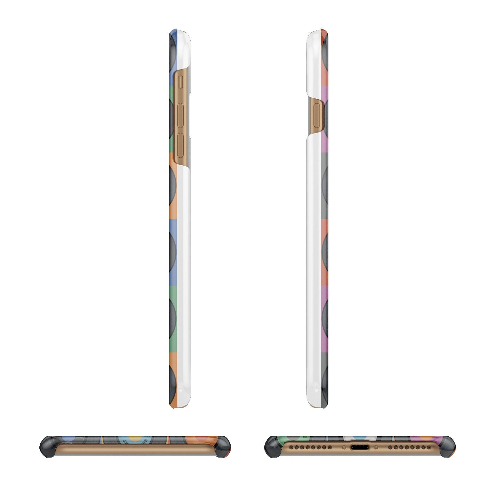 Vinyl Record Apple iPhone 7 Plus 3D Wrap Snap Case Angled Images