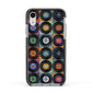 Vinyl Record Apple iPhone XR Impact Case Black Edge on Silver Phone