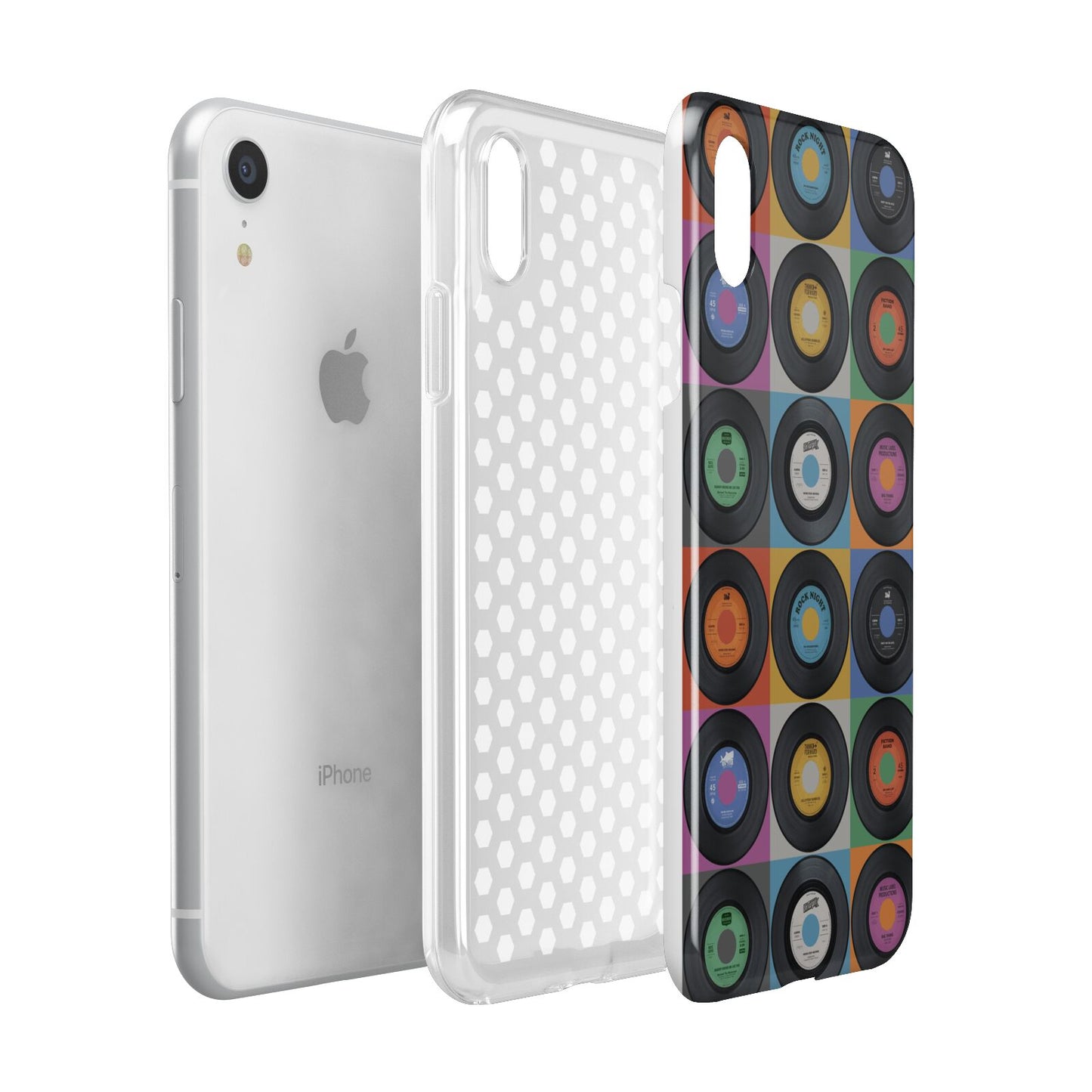 Vinyl Record Apple iPhone XR White 3D Tough Case Expanded view