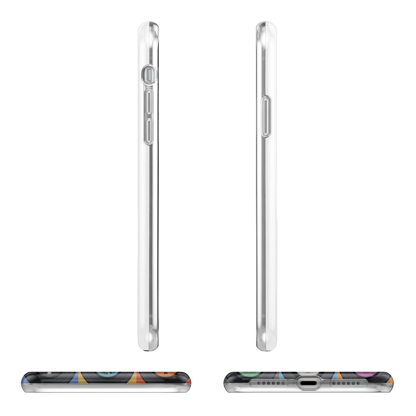 Vinyl Record Apple iPhone XR in White with 3D Wrap Tough Case Alternative Image Angles