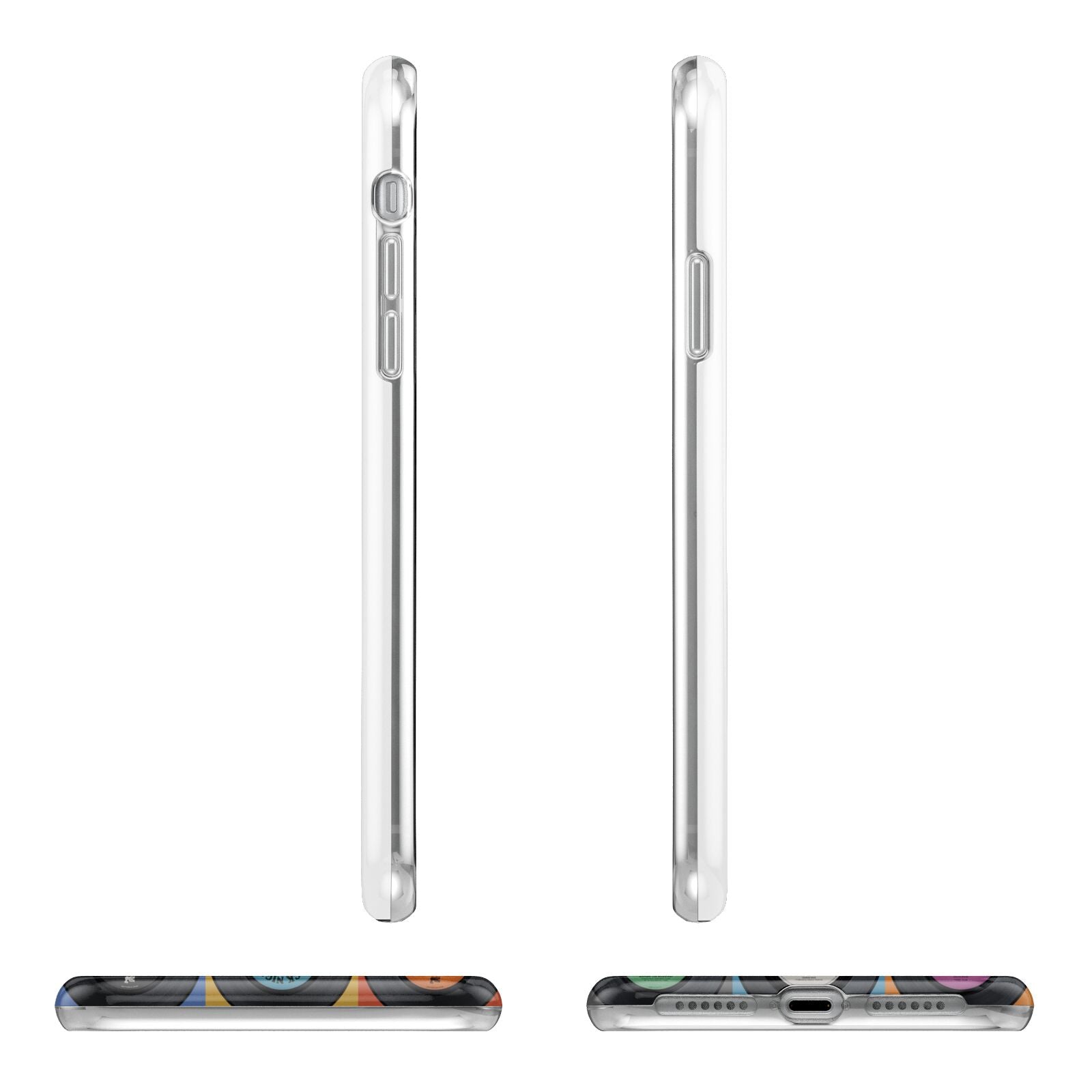 Vinyl Record Apple iPhone XR in White with 3D Wrap Tough Case Alternative Image Angles