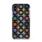 Vinyl Record Apple iPhone Xs Impact Case Black Edge on Silver Phone