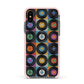Vinyl Record Apple iPhone Xs Impact Case Pink Edge on Black Phone