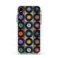 Vinyl Record Apple iPhone Xs Impact Case White Edge on Silver Phone