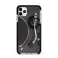 Vinyl Record Player Apple iPhone 11 Pro Max in Silver with Black Impact Case