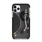 Vinyl Record Player Apple iPhone 11 Pro in Silver with Black Impact Case