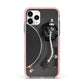 Vinyl Record Player Apple iPhone 11 Pro in Silver with Pink Impact Case