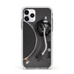Vinyl Record Player Apple iPhone 11 Pro in Silver with White Impact Case