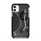 Vinyl Record Player Apple iPhone 11 in White with Black Impact Case
