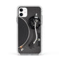 Vinyl Record Player Apple iPhone 11 in White with White Impact Case